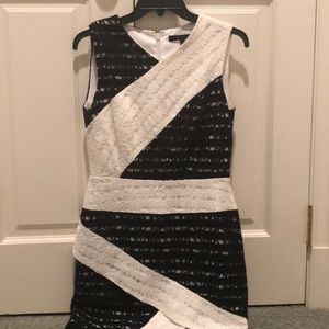 Black & white lace dress